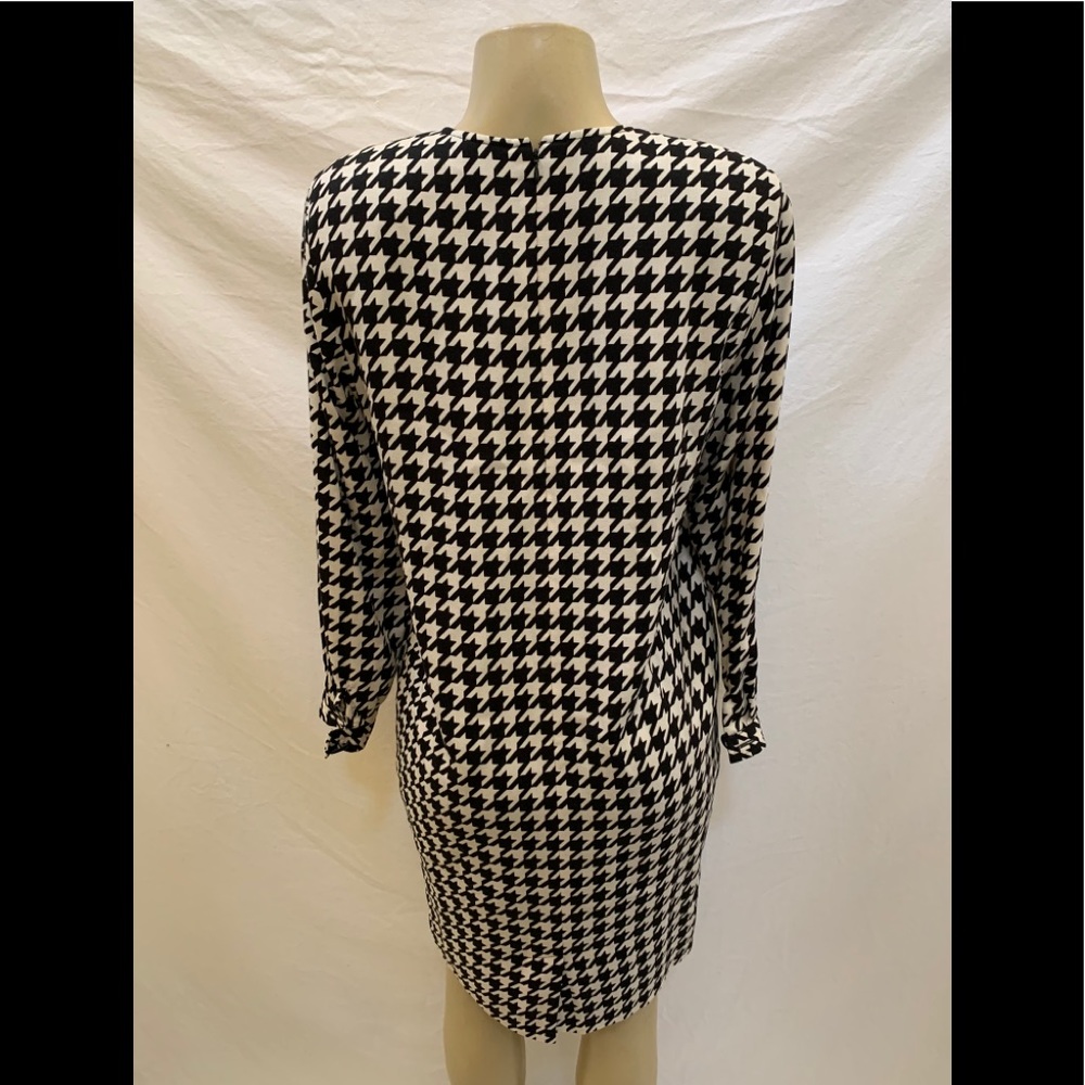 VTG Liz Claiborne Size 8P Houndstooth Print Dress - Picture 5 of 9